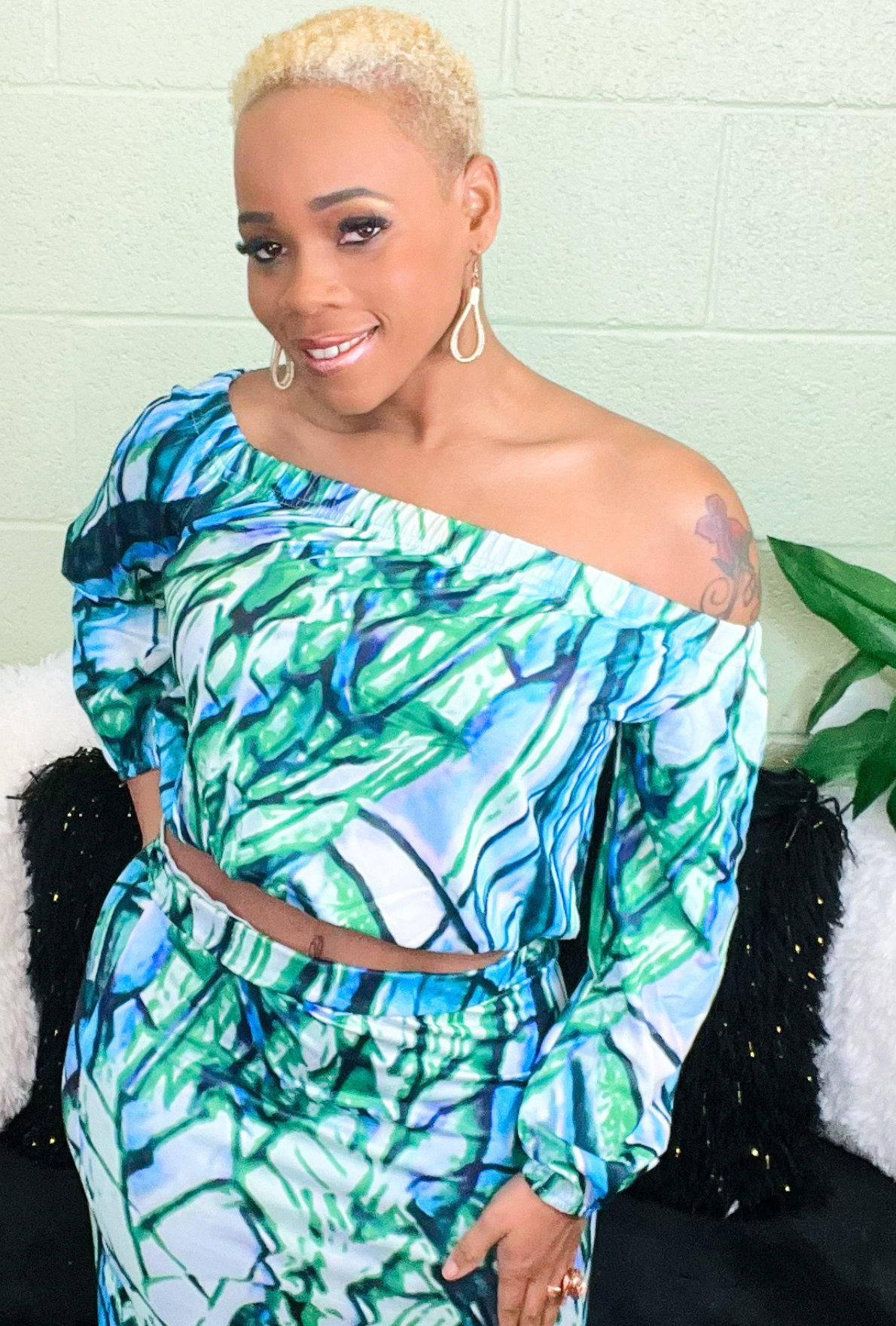 Lillian Off Shoulder Skirt Set