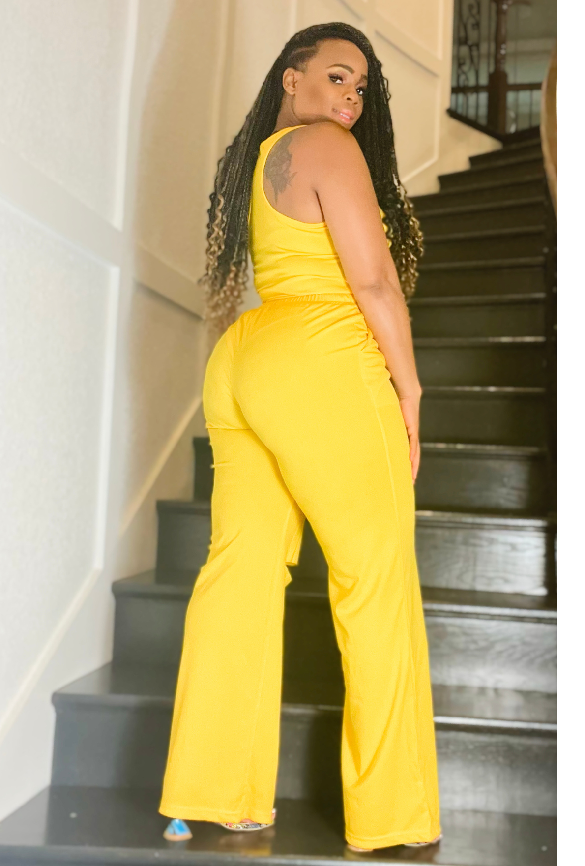 Yummy Ripped Wide-leg Pants 2 piece set