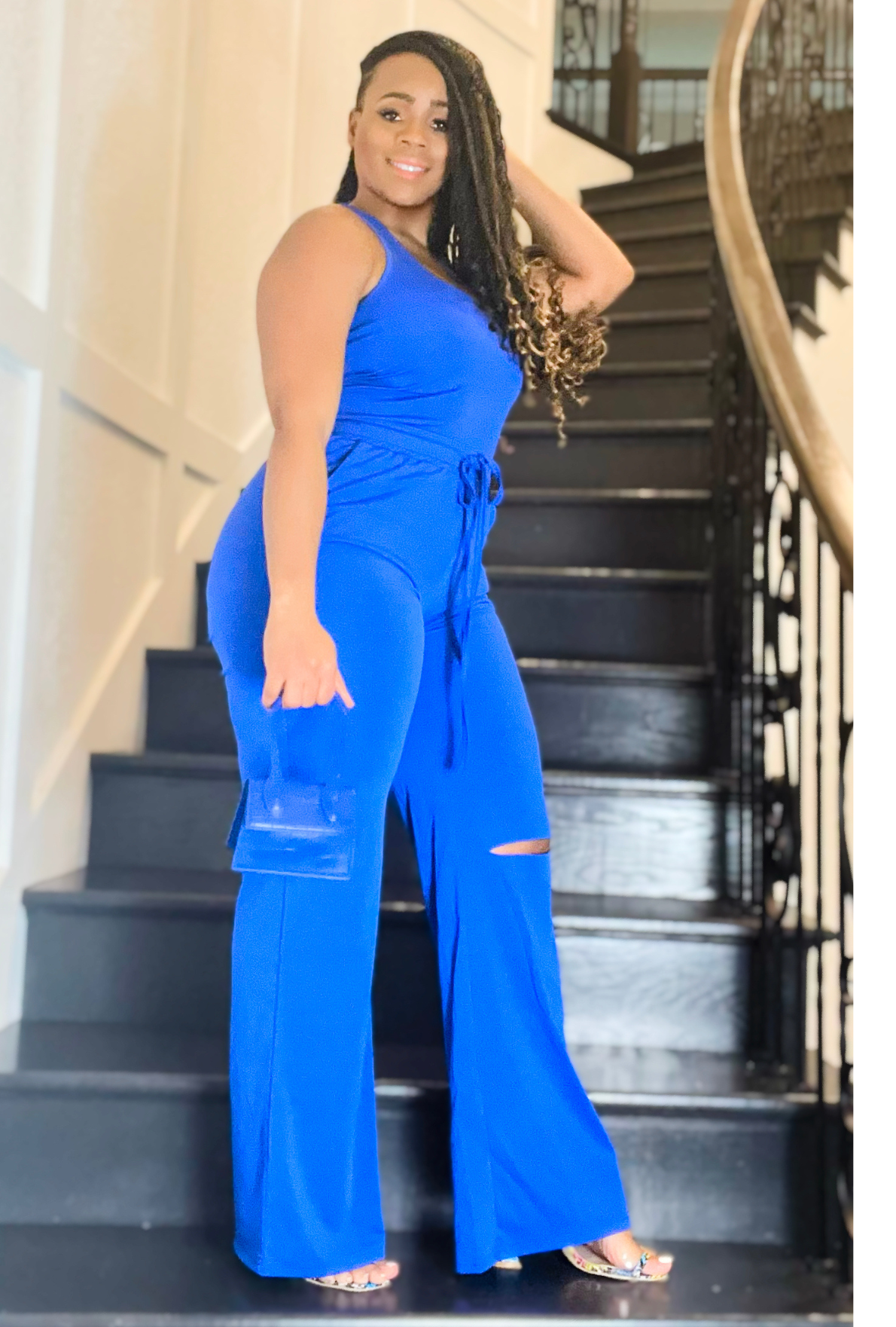 Yummy Ripped Wide-leg Pants 2 piece set