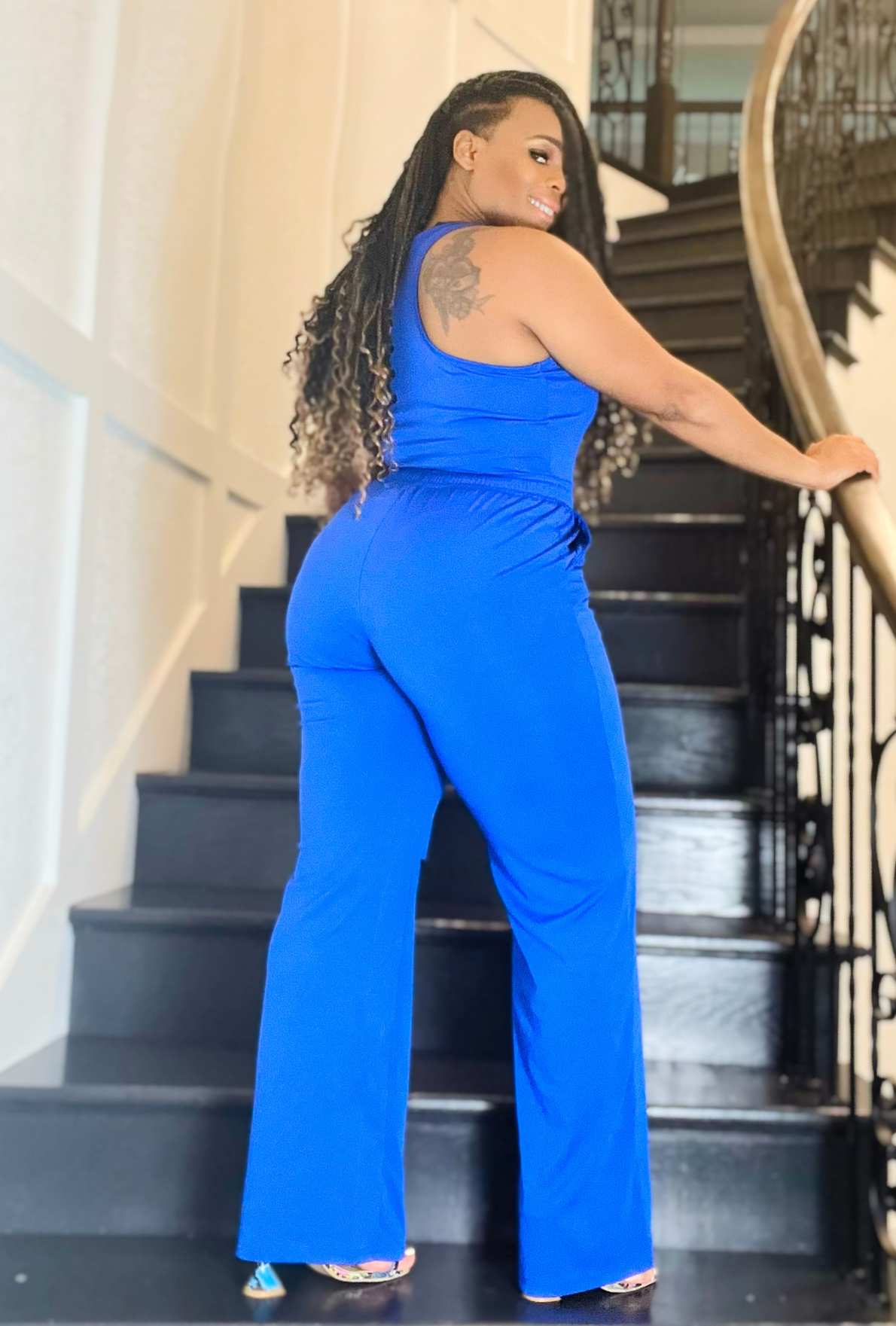 Yummy Ripped Wide-leg Pants 2 piece set