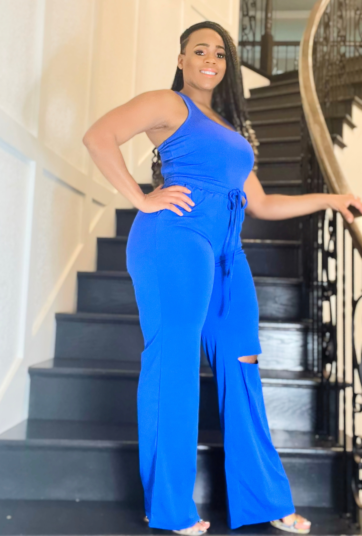 Yummy Ripped Wide-leg Pants 2 piece set