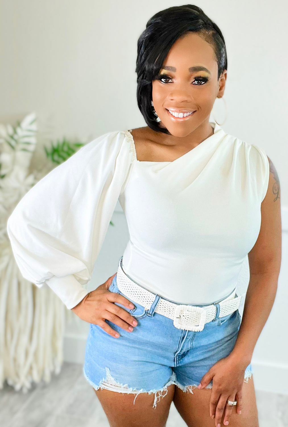 Main Event -One Shoulder Top
