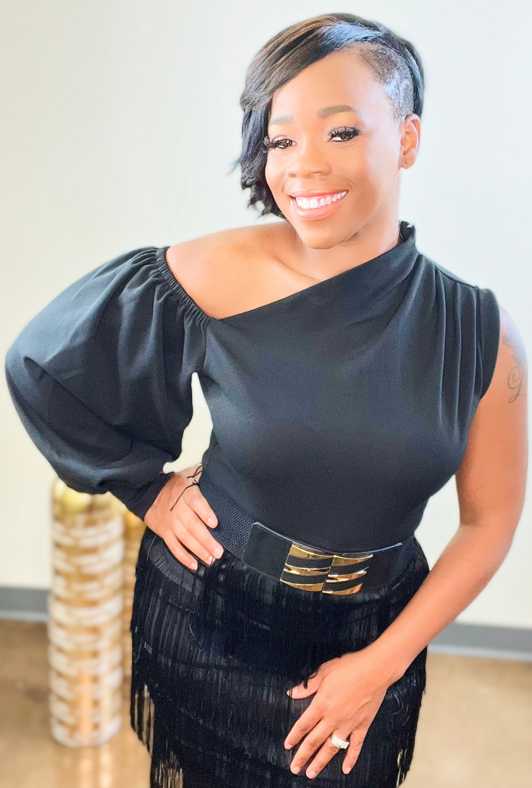 Main Event -One Shoulder Top