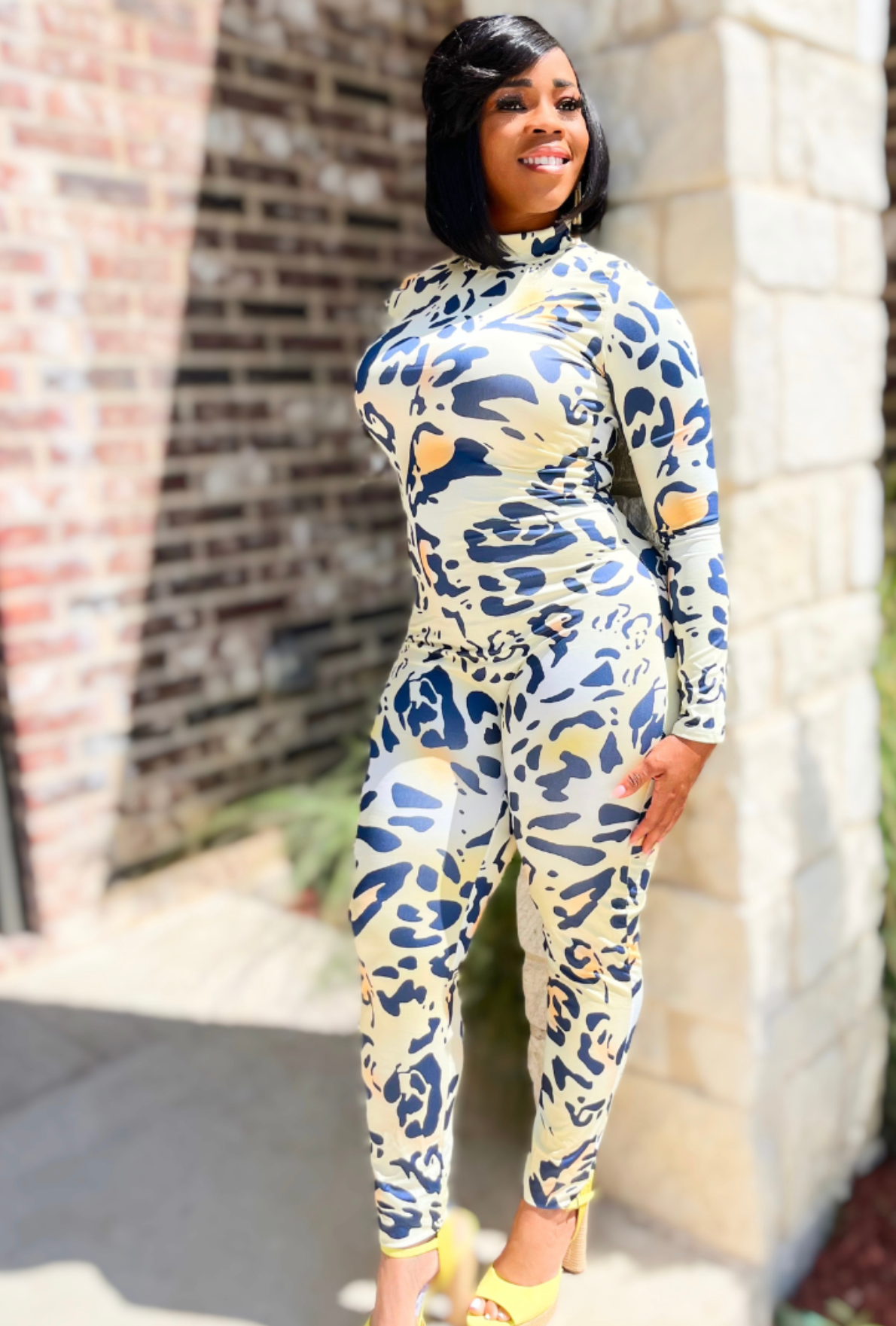 Lemonade Jumpsuit Leopard Printed