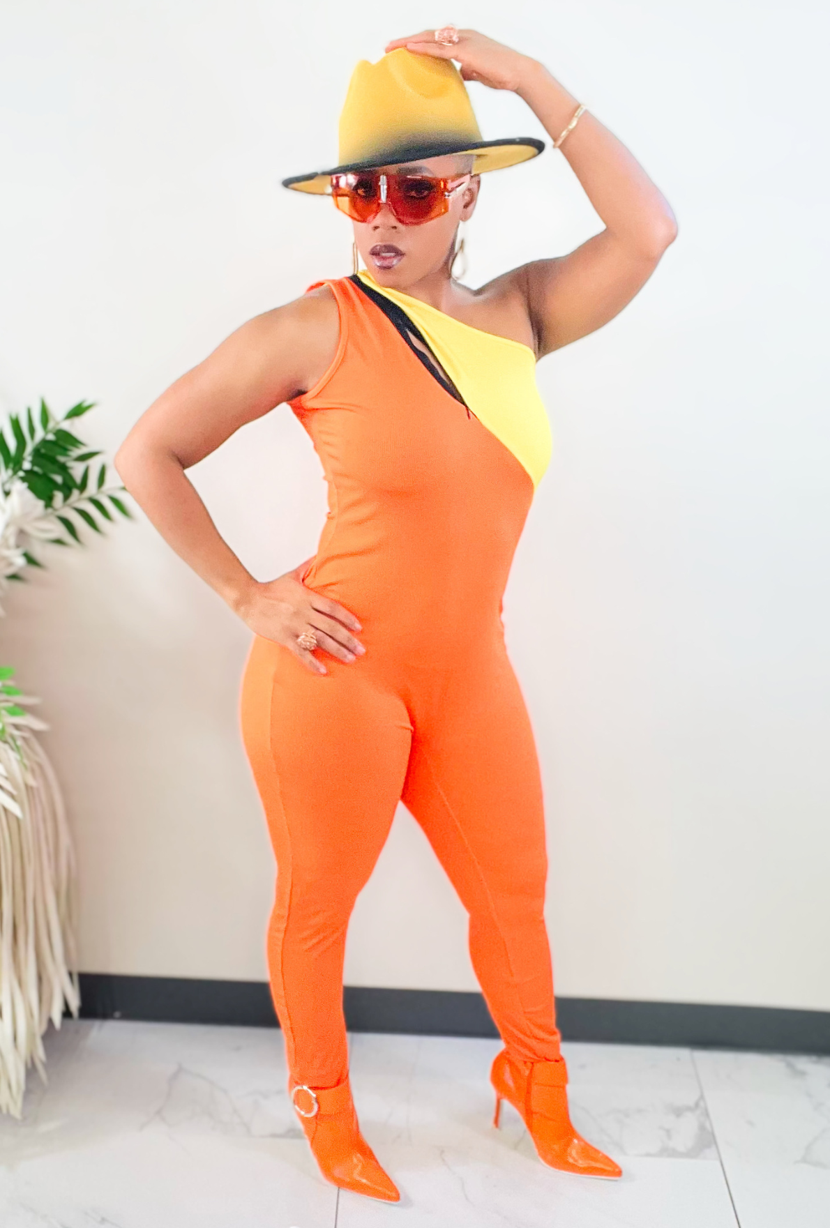 Little Secret Jumpsuit (Orange)