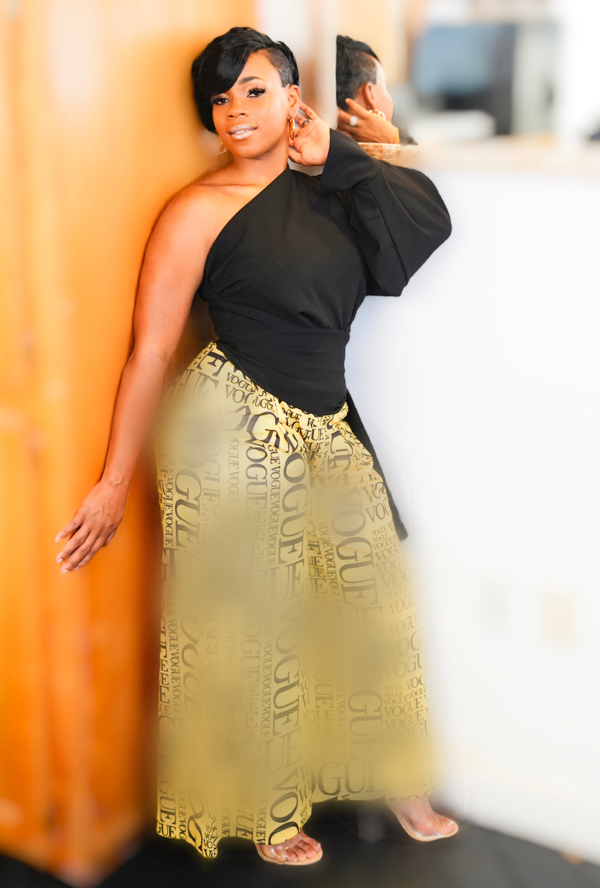 Classy V Wide Leg Pants- (Color) Yellow
